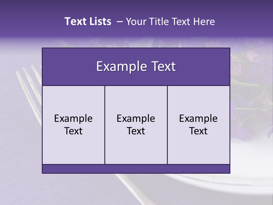 Arrangement Floral Fork PowerPoint Template