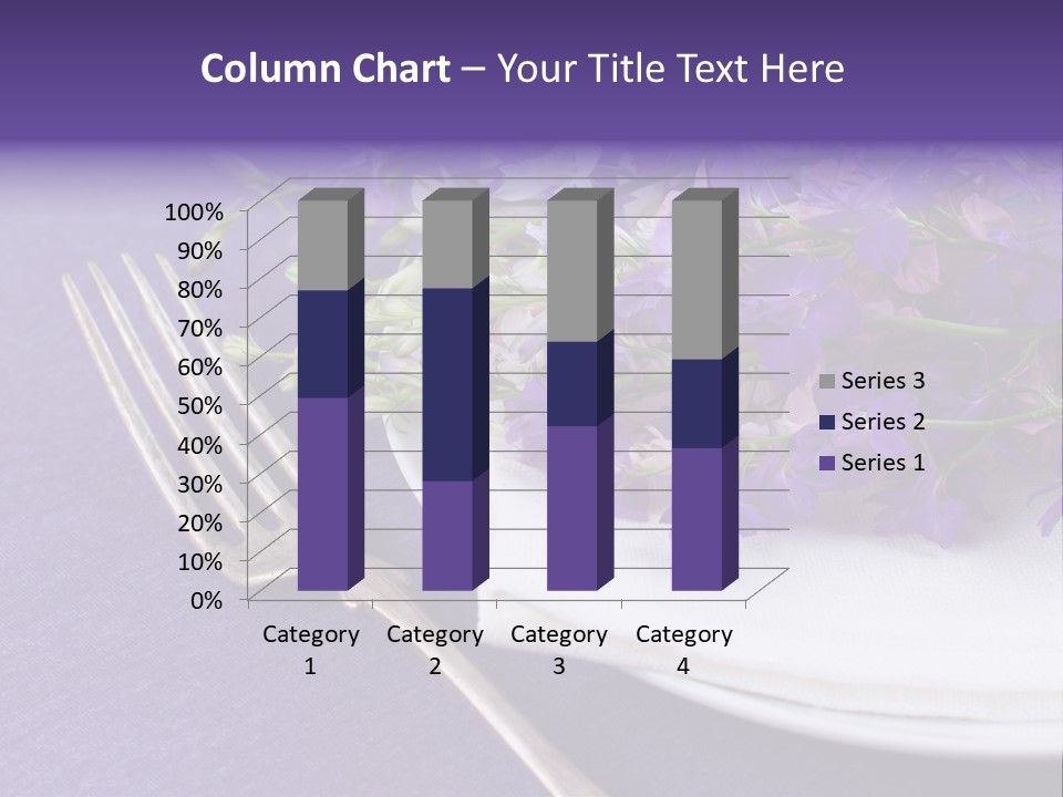 Arrangement Floral Fork PowerPoint Template