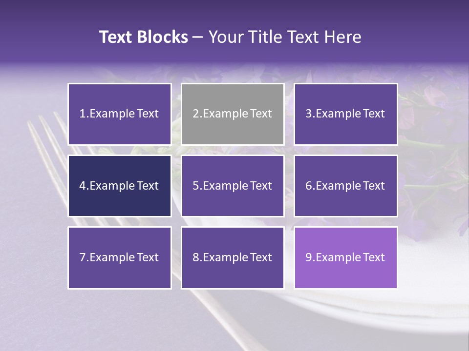 Arrangement Floral Fork PowerPoint Template