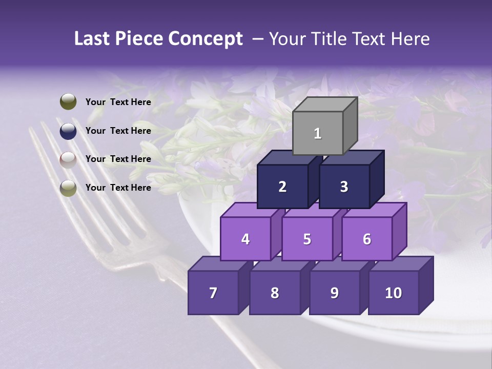 Arrangement Floral Fork PowerPoint Template