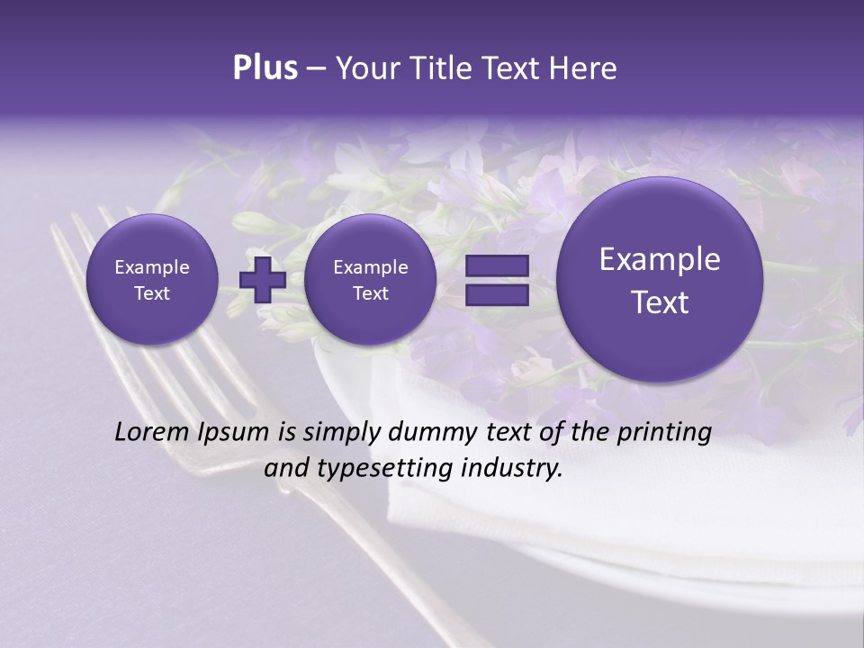 Arrangement Floral Fork PowerPoint Template