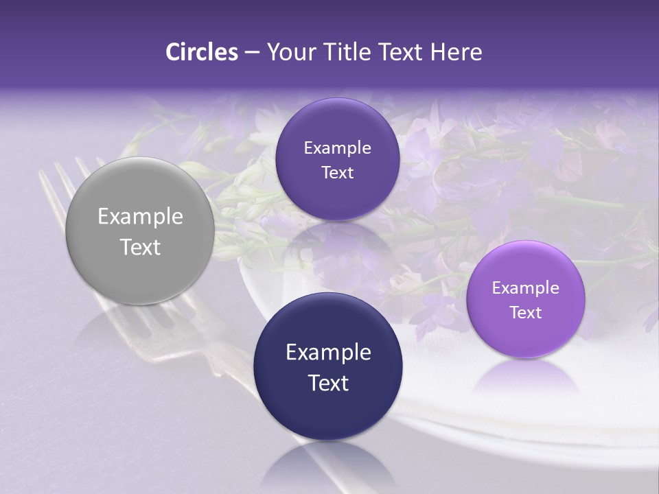 Arrangement Floral Fork PowerPoint Template