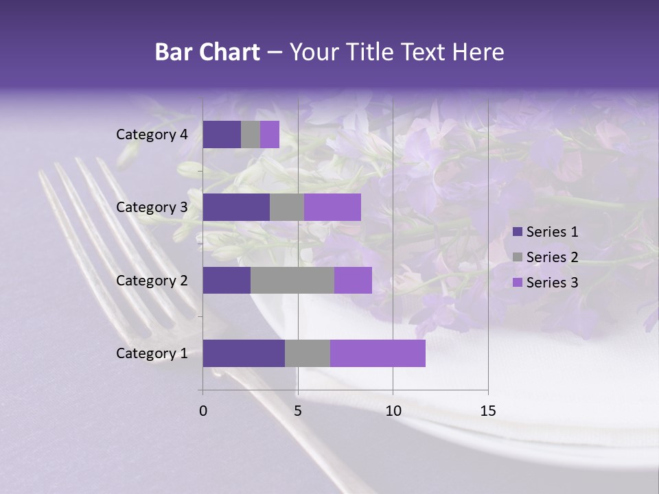 Arrangement Floral Fork PowerPoint Template