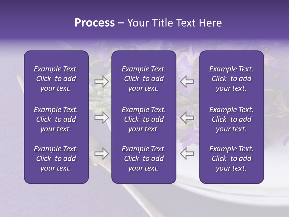 Arrangement Floral Fork PowerPoint Template
