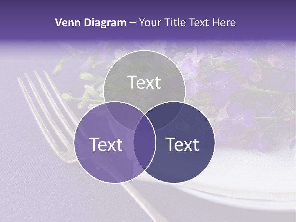 Arrangement Floral Fork PowerPoint Template