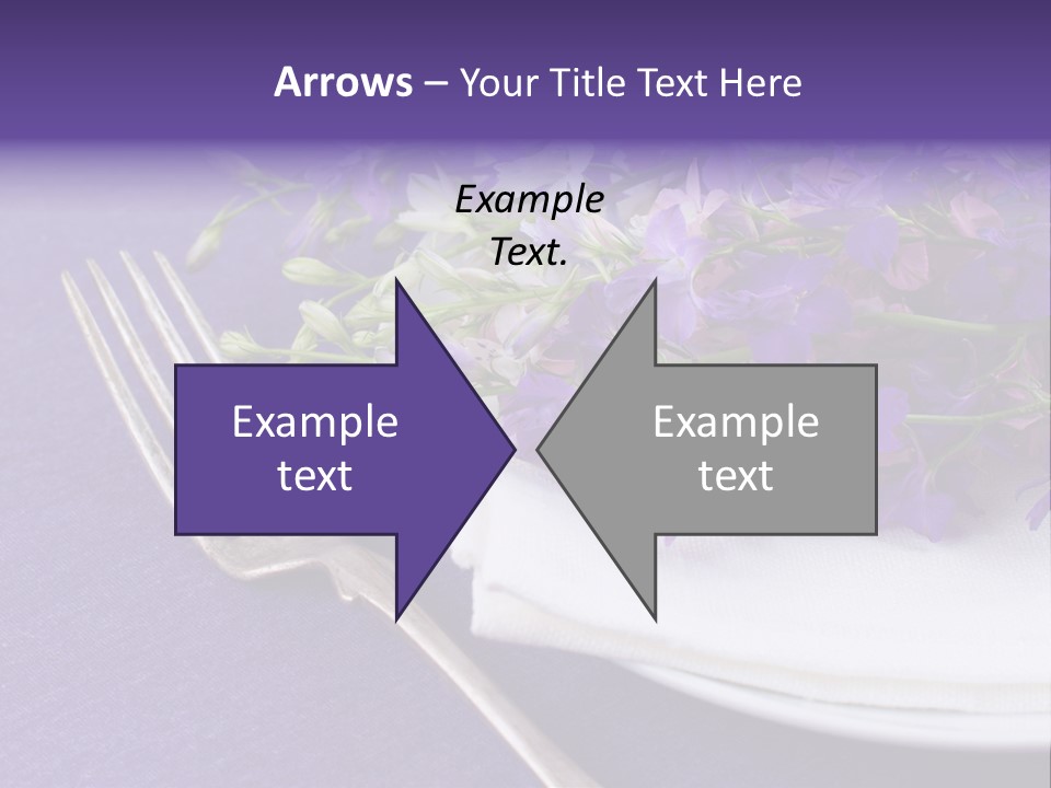 Arrangement Floral Fork PowerPoint Template