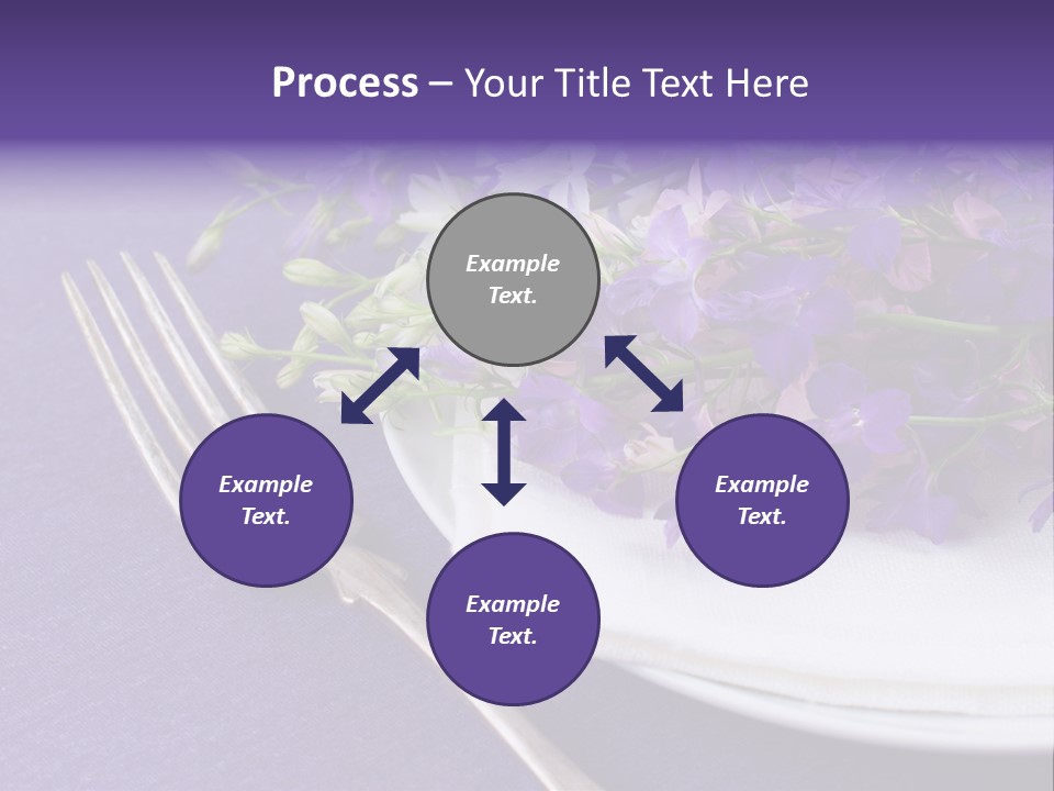 Arrangement Floral Fork PowerPoint Template