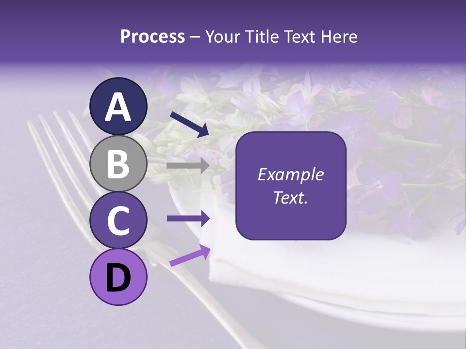 Arrangement Floral Fork PowerPoint Template