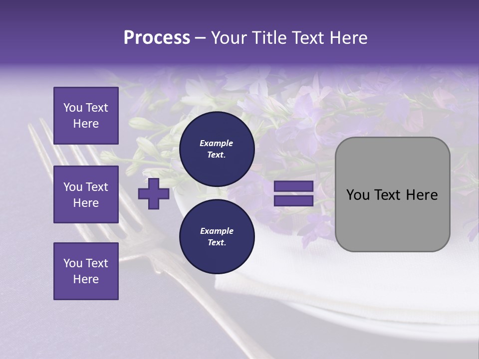Arrangement Floral Fork PowerPoint Template