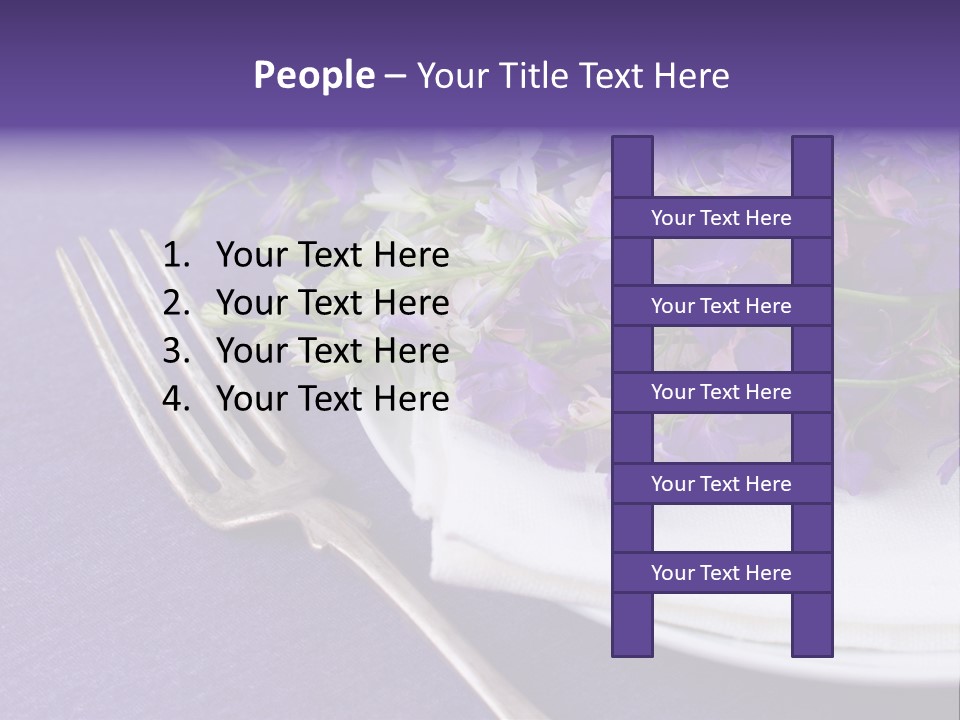 Arrangement Floral Fork PowerPoint Template