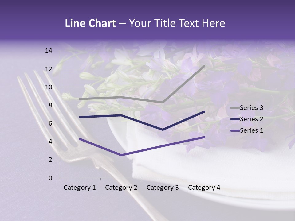 Arrangement Floral Fork PowerPoint Template