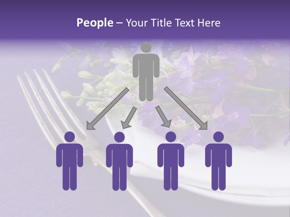 Arrangement Floral Fork PowerPoint Template