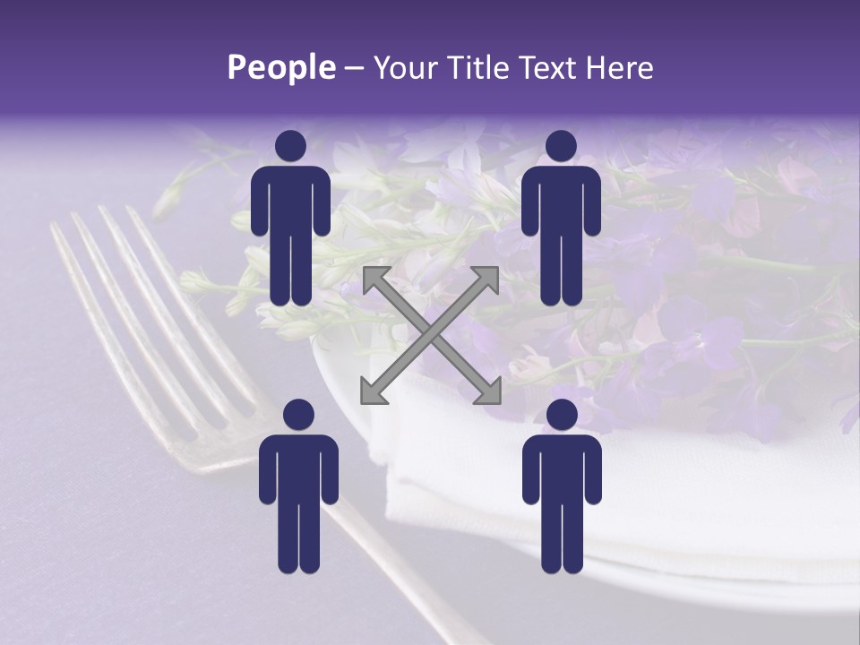 Arrangement Floral Fork PowerPoint Template