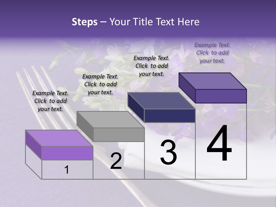 Arrangement Floral Fork PowerPoint Template
