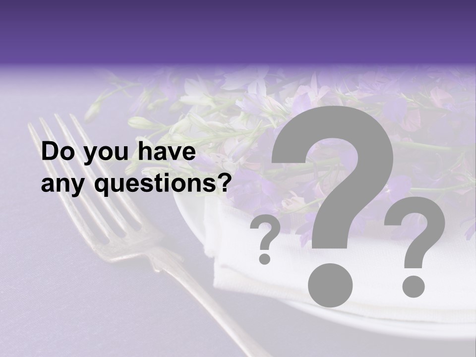 Arrangement Floral Fork PowerPoint Template