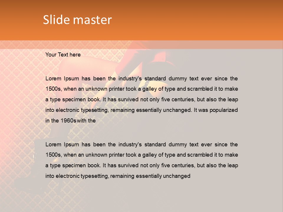 Female Beautiful Lingerie PowerPoint Template