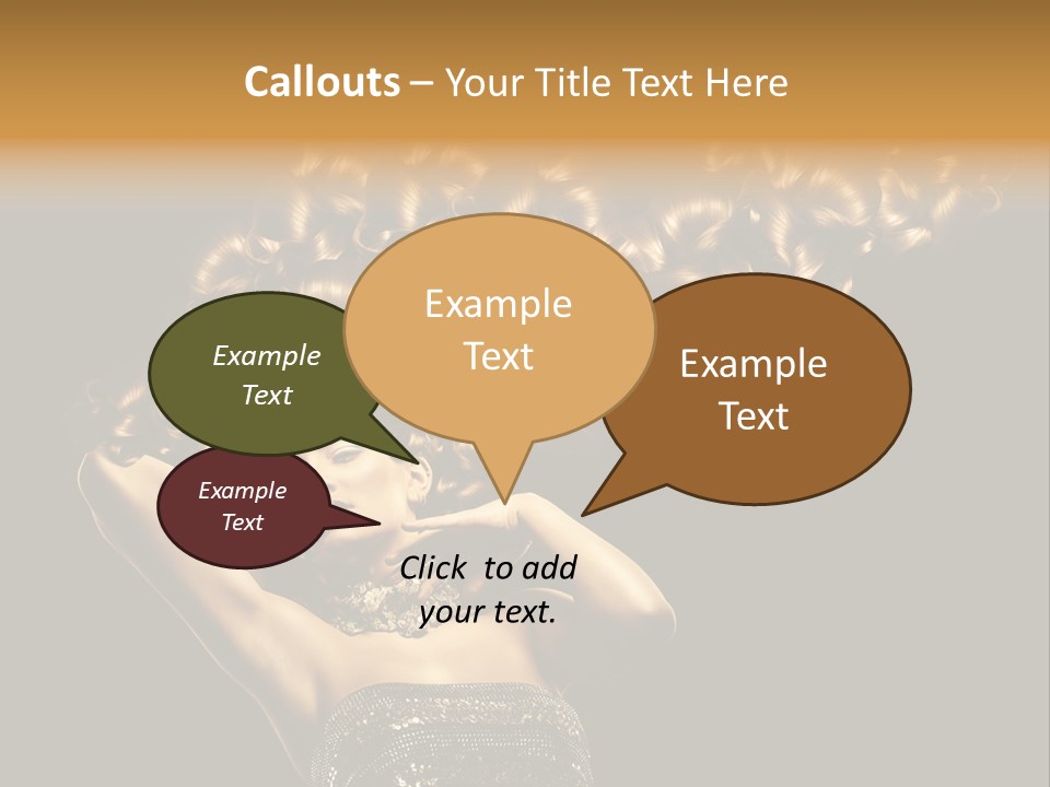 Copy Space Portrait Lips PowerPoint Template