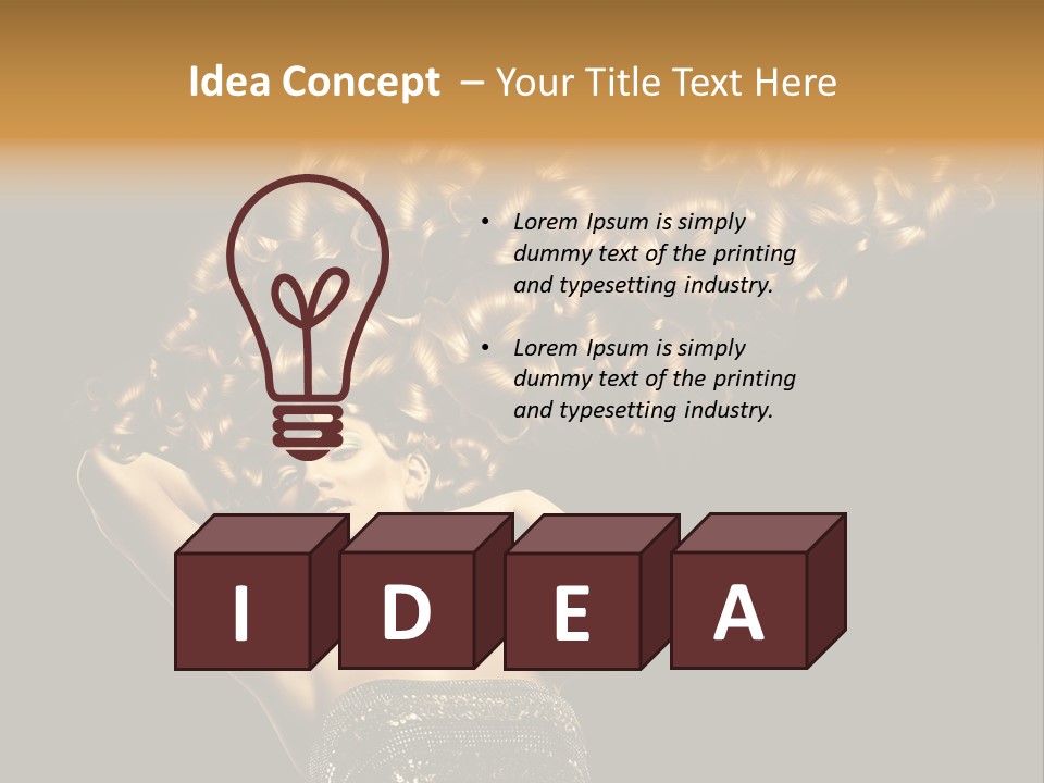 Copy Space Portrait Lips PowerPoint Template