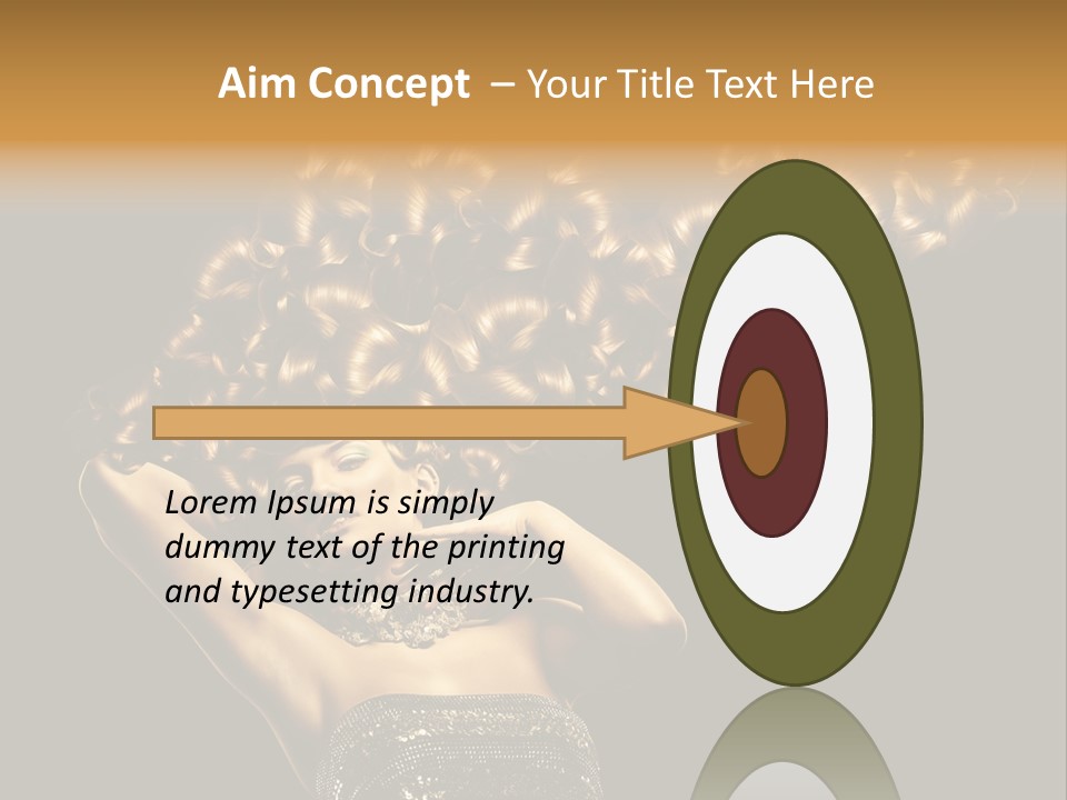 Copy Space Portrait Lips PowerPoint Template