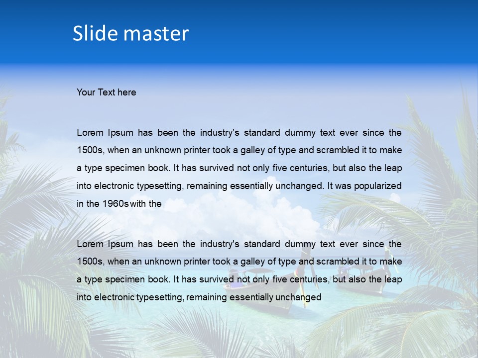 Travel Beautiful Sunshine PowerPoint Template