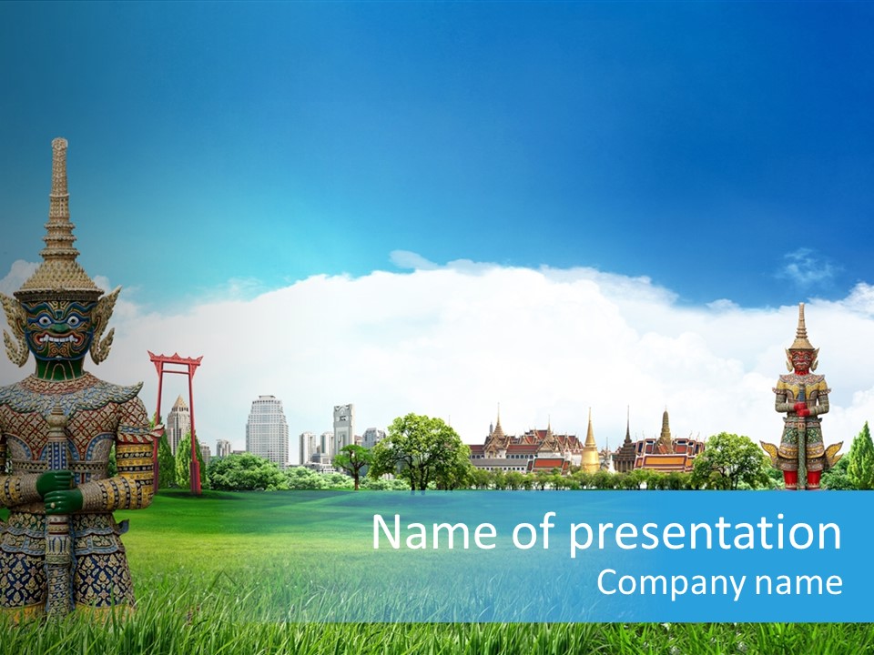 Summer Asia Countryside PowerPoint Template