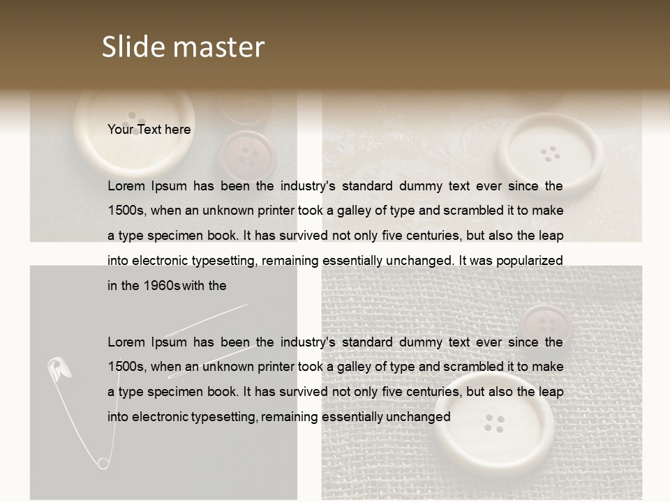 Steel Paper Accessories PowerPoint Template