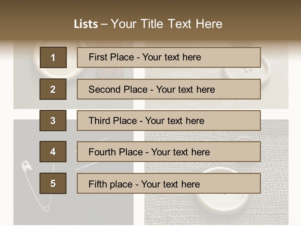 Steel Paper Accessories PowerPoint Template
