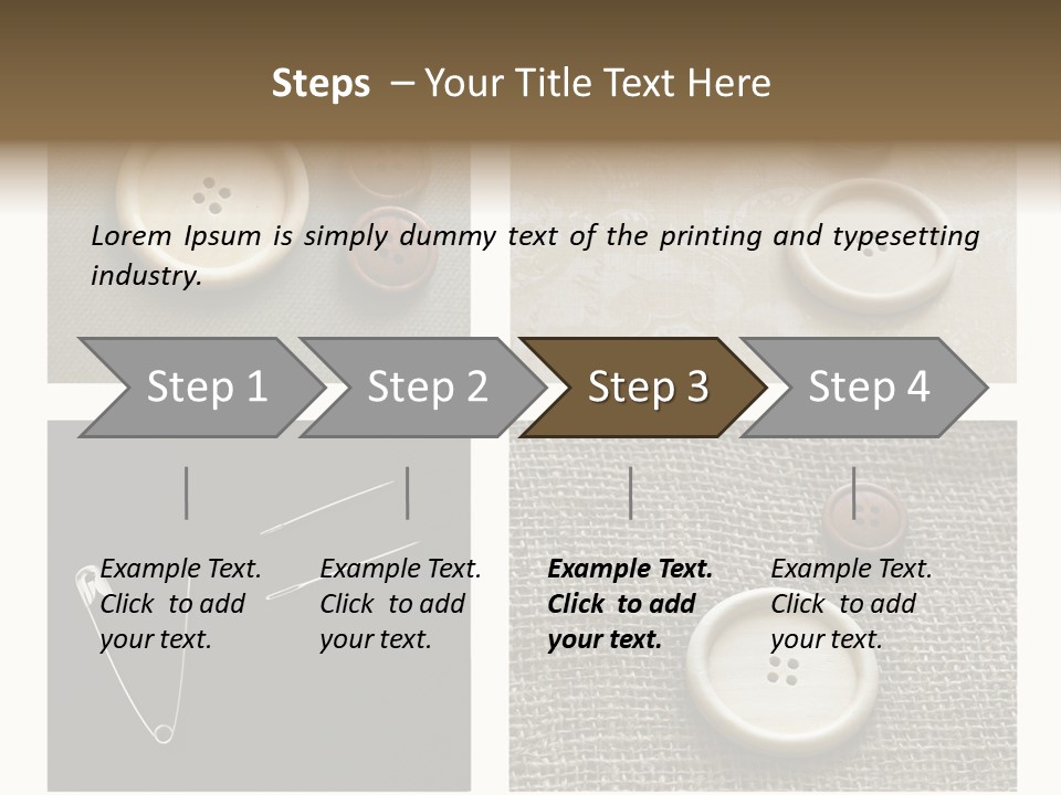 Steel Paper Accessories PowerPoint Template