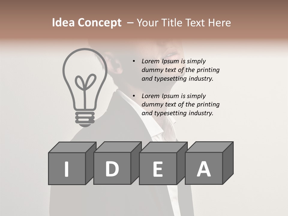 Cute Cheerful Male PowerPoint Template