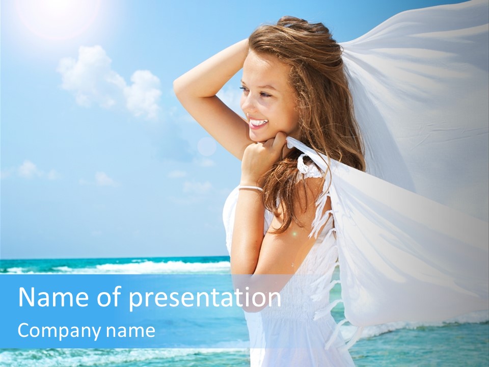 Tropic Woman Clear PowerPoint Template