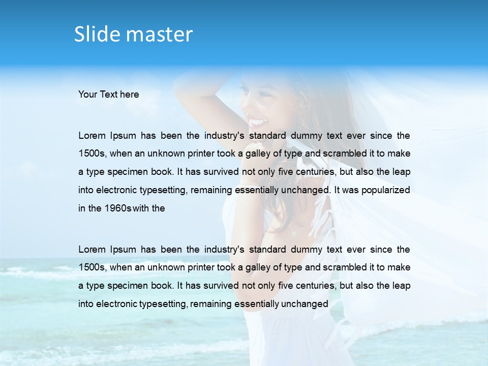 Tropic Woman Clear PowerPoint Template