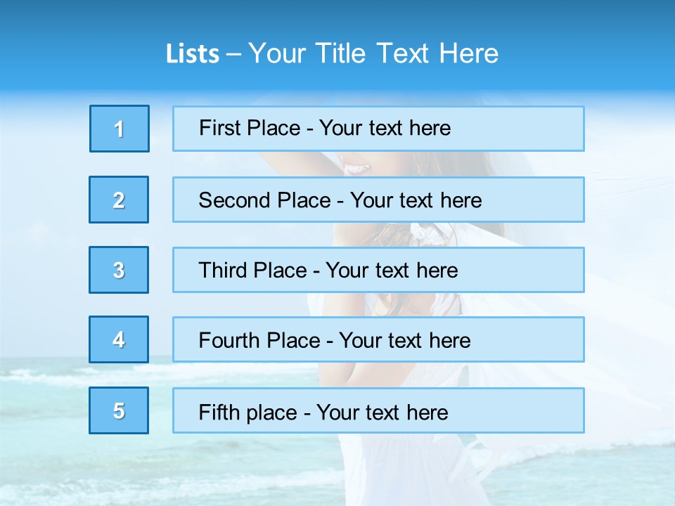 Tropic Woman Clear PowerPoint Template