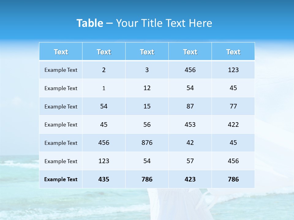 Tropic Woman Clear PowerPoint Template