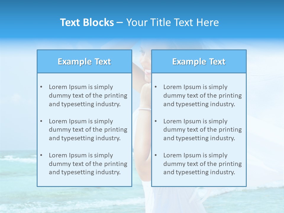 Tropic Woman Clear PowerPoint Template