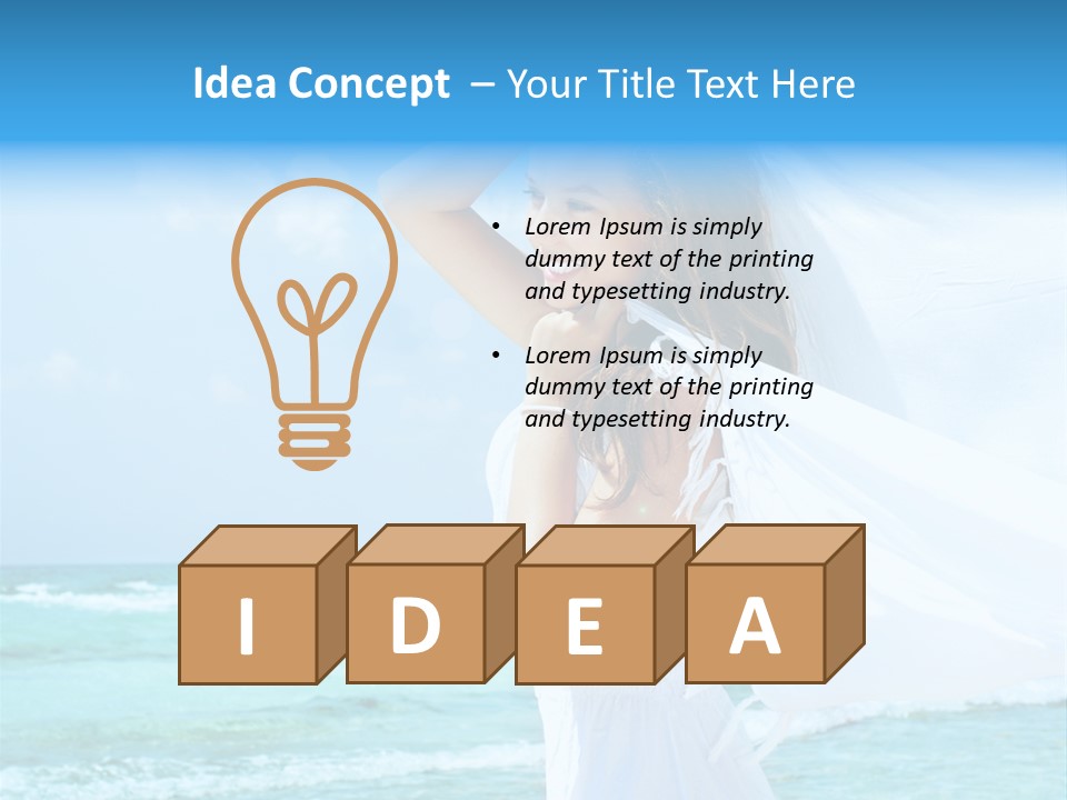 Tropic Woman Clear PowerPoint Template