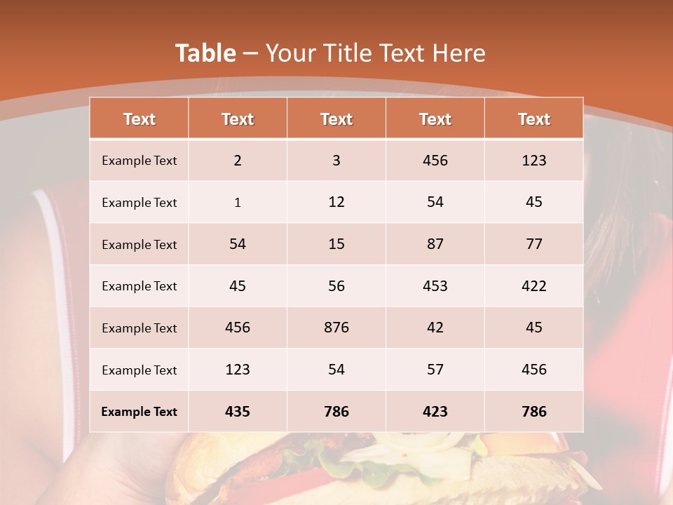 Big Diet American PowerPoint Template