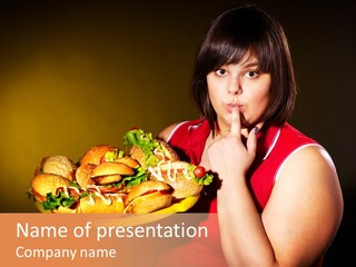 Sausage Meat Cheeseburger PowerPoint Template
