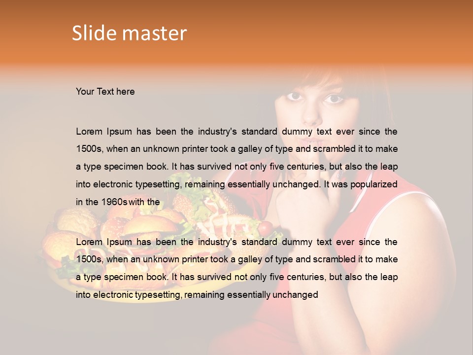 Sausage Meat Cheeseburger PowerPoint Template