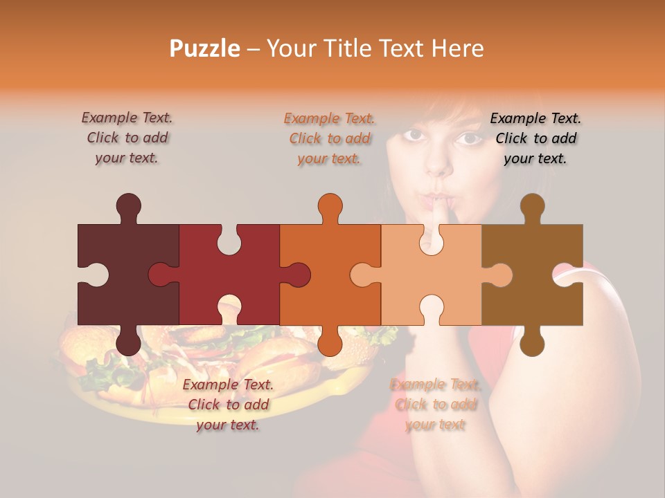 Sausage Meat Cheeseburger PowerPoint Template