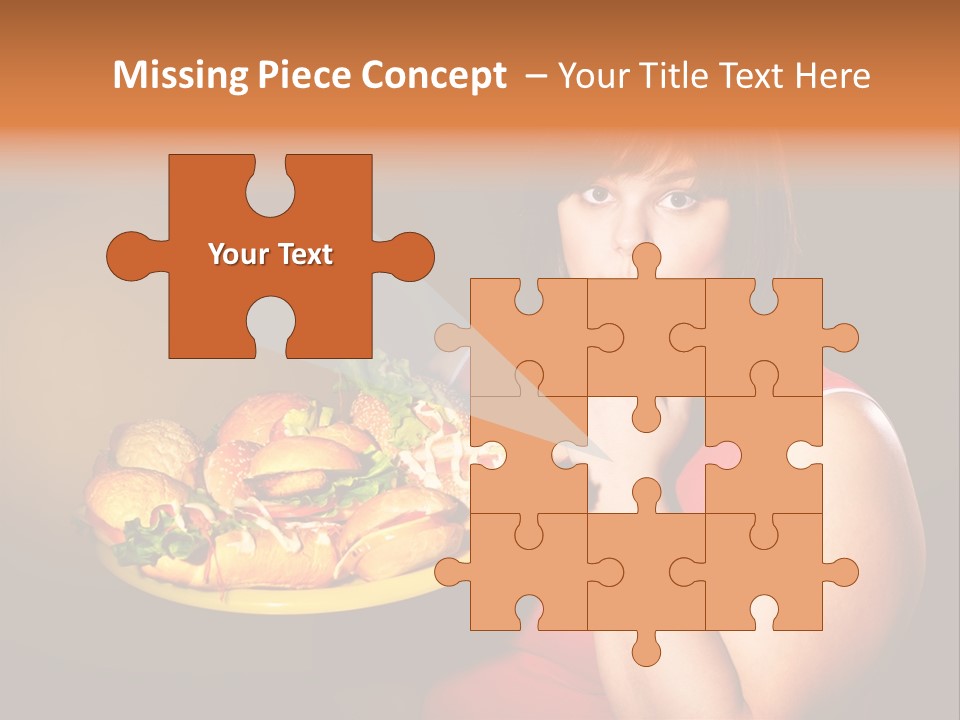 Sausage Meat Cheeseburger PowerPoint Template