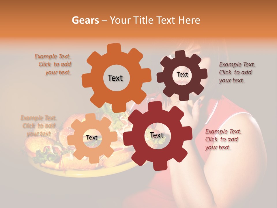 Sausage Meat Cheeseburger PowerPoint Template