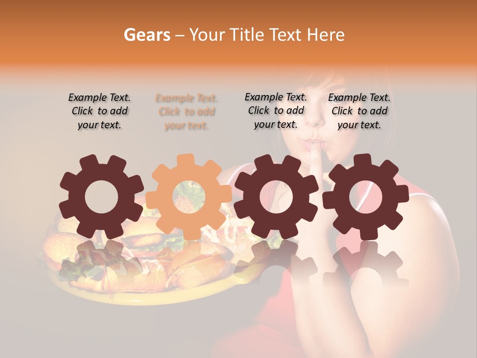 Sausage Meat Cheeseburger PowerPoint Template