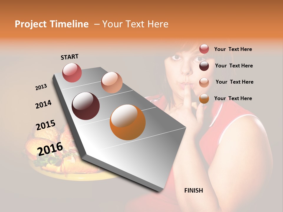 Sausage Meat Cheeseburger PowerPoint Template