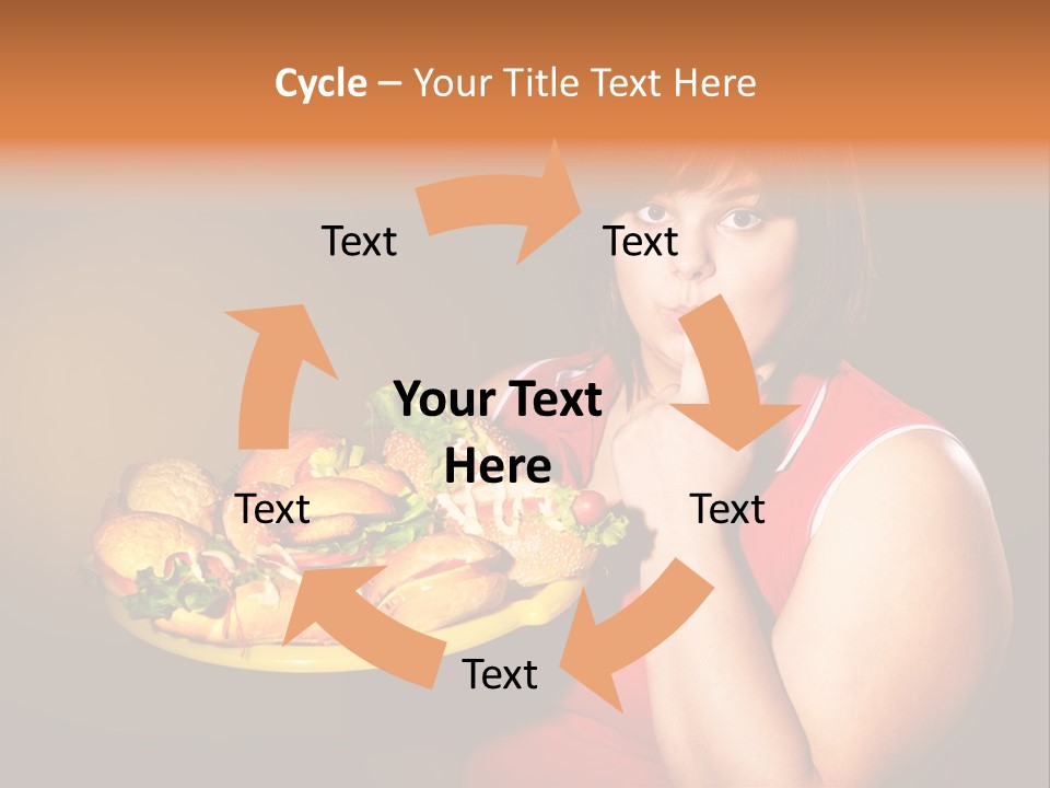 Sausage Meat Cheeseburger PowerPoint Template