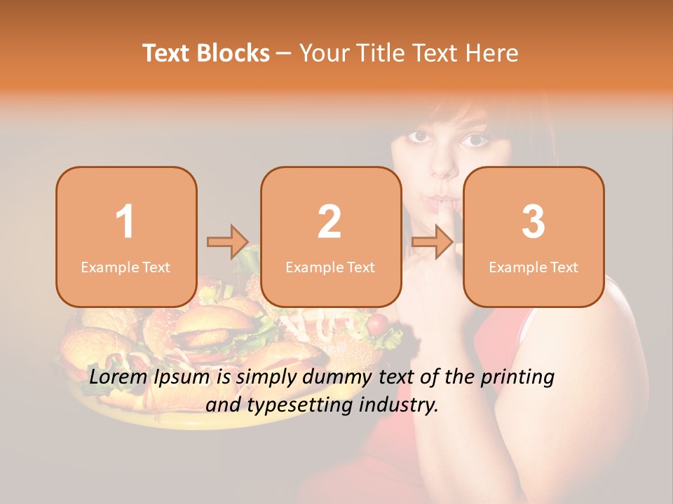 Sausage Meat Cheeseburger PowerPoint Template