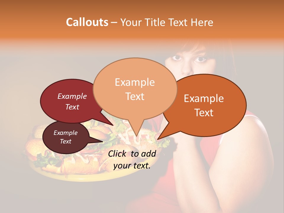 Sausage Meat Cheeseburger PowerPoint Template