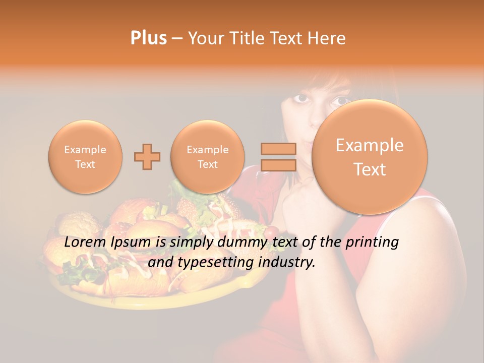 Sausage Meat Cheeseburger PowerPoint Template