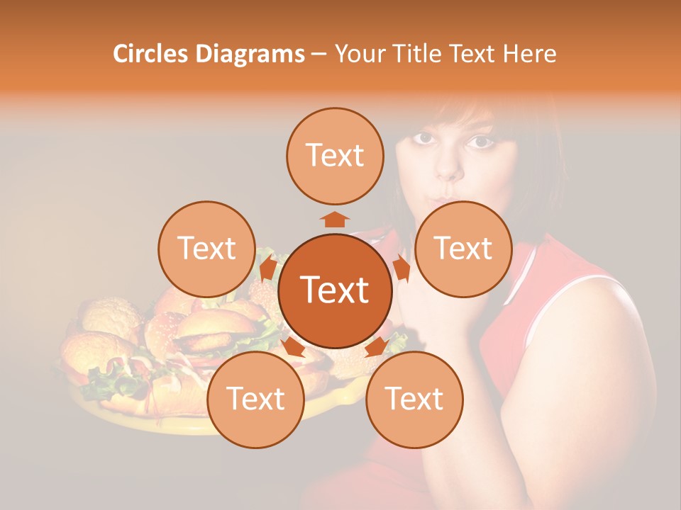 Sausage Meat Cheeseburger PowerPoint Template