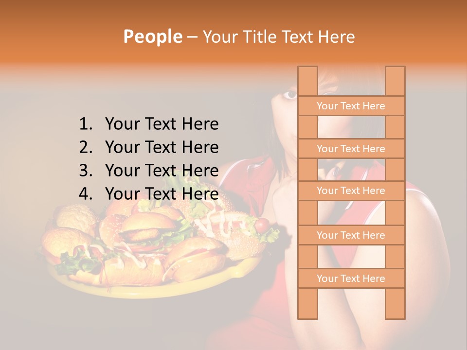 Sausage Meat Cheeseburger PowerPoint Template