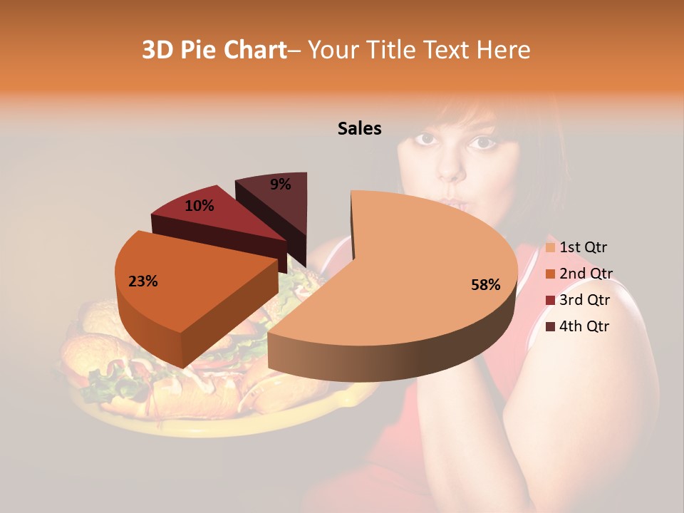 Sausage Meat Cheeseburger PowerPoint Template